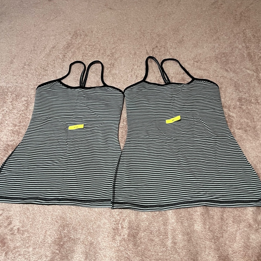 Striped Black and White Women's Tank Top